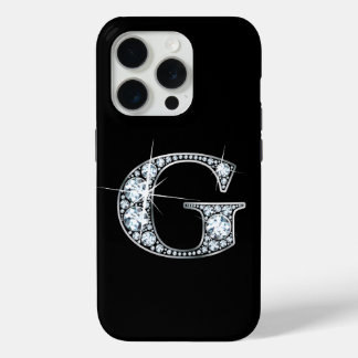 G Faux Diamond Monogram iPhone 15 Pro Case