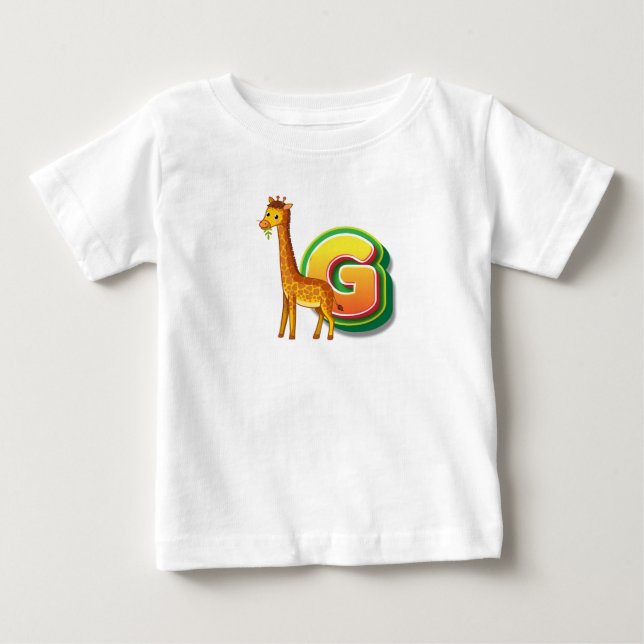 G for Giraffe Baby T-Shirt (Front)