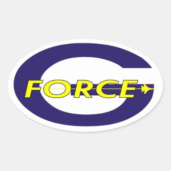 G Force Challenger Oval Sticker by images2go at Zazzle