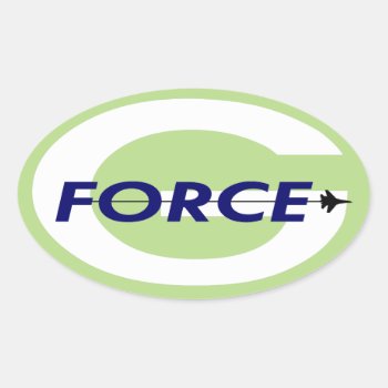 G Force Oval Sticker by images2go at Zazzle