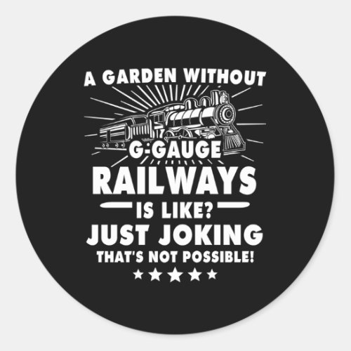 G_Gauge Large Scale Model Railway Builder G_Scale  Classic Round Sticker