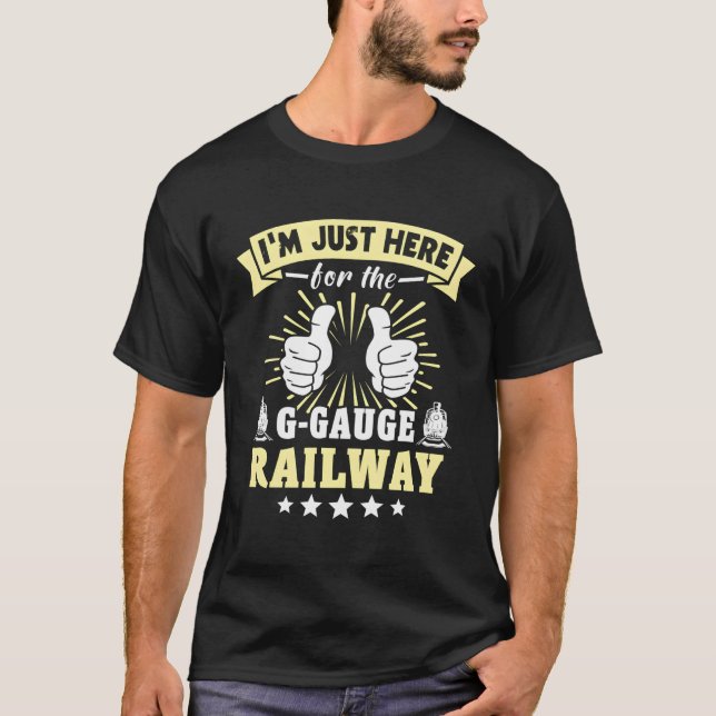 G-Gauge Railroad Large Scale Model Trains T-Shirt (Front)