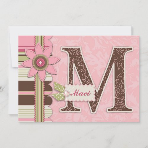 G Girl Invitation Card M