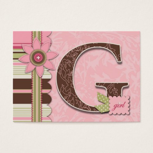 G Girl TY Gift Tag Business Card Templates