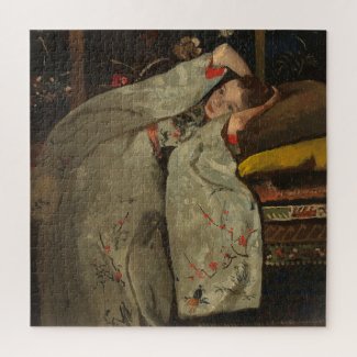 G.H. Breitner, Girl in a White Kimono - Fine Art Jigsaw Puzzle