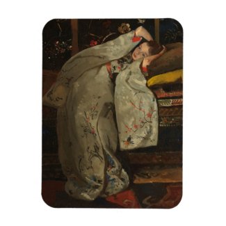 G.H. Breitner, Girl in a White Kimono - Fine Art Magnet