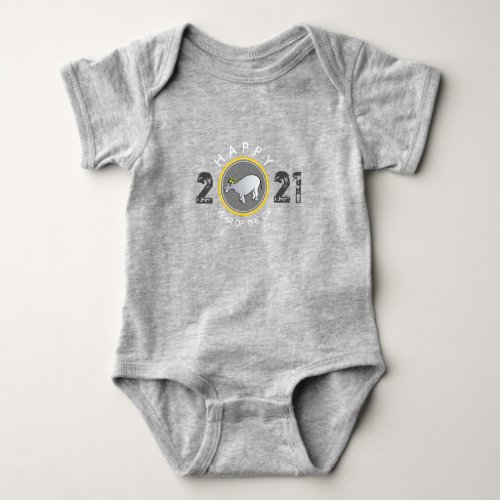 G Happy Chinese Ox New Year 2021 Baby Bodysuit