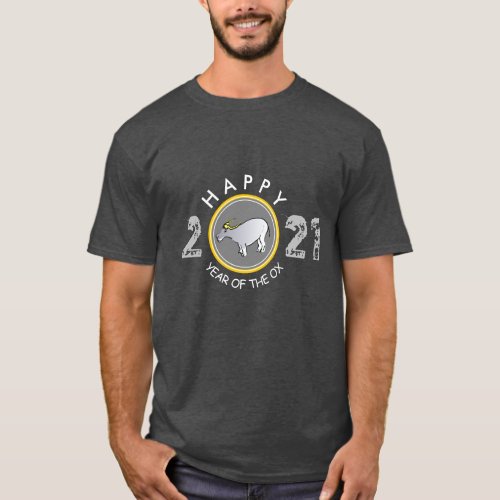 G Happy Chinese Ox New Year 2021 Mens T T_Shirt