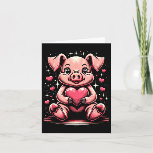 G Holding Heart Valentines Day Cute Valentine 2 Card