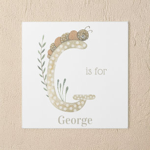 G is for Custom Name Animal Letter Art