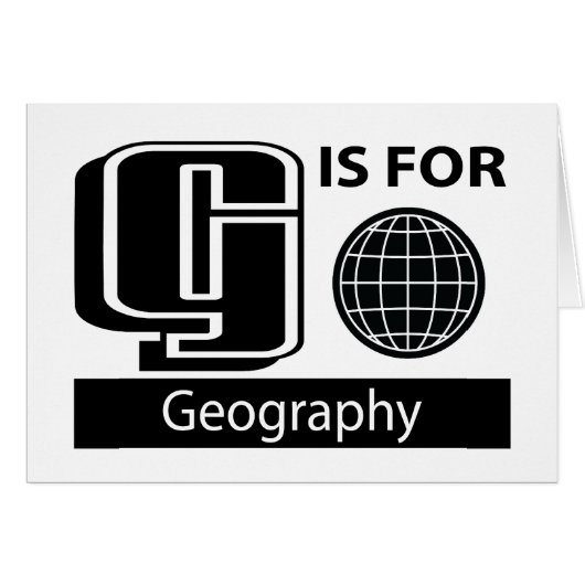 G Is For Geography Cards (Front Horizontal)