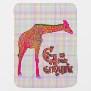G is for Giraffe-Baby Blanket