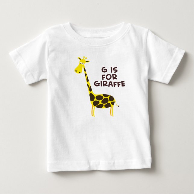G is For Giraffe Baby T-Shirt (Front)
