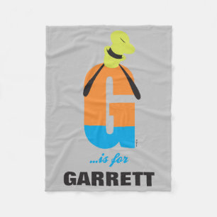 G is for Goofy   Add Your Name 2 Fleece Blanket