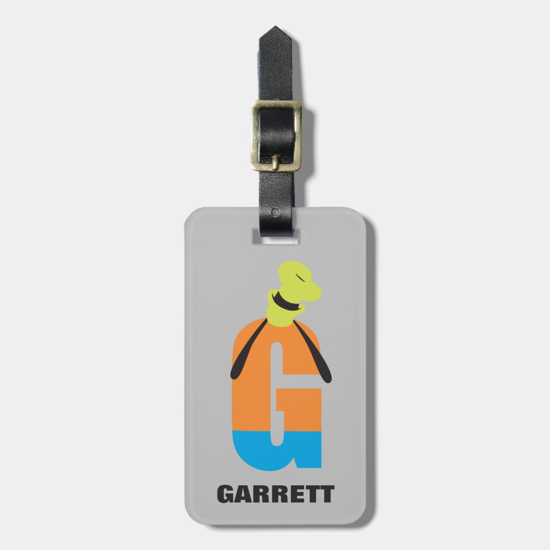 G is for Goofy Add Your Name Luggage Tag Zazzle
