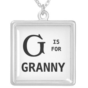 G Is For Granny Monogram Pendant Monogrammed