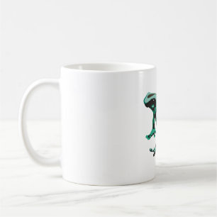 G is for Green and Black Poison Dart Frog Coffee Mug