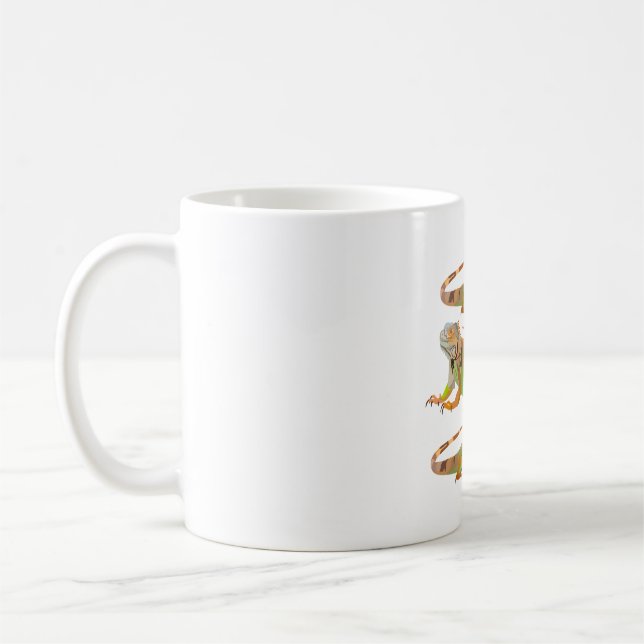 G is for Green Iguana Coffee Mug (Left)