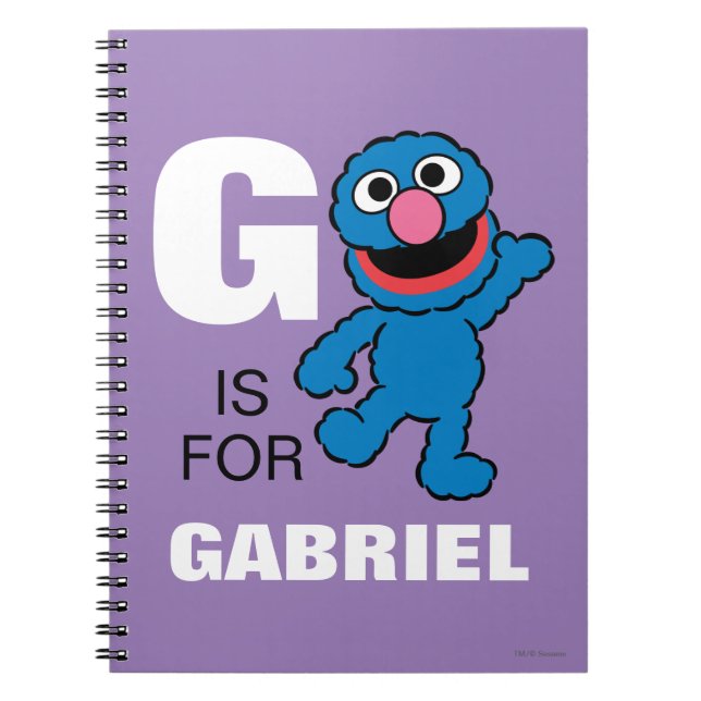 G is for Grover | Add Your Name Notebook (Front)