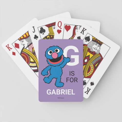 G is for Grover  Add Your Name Poker Cards