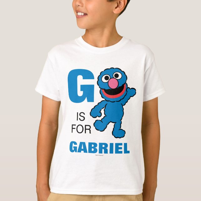 G is for Grover | Add Your Name T-Shirt (Front)