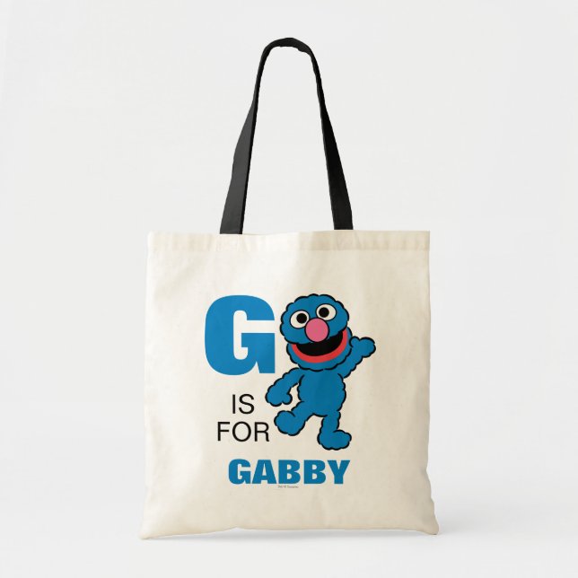 G is for Grover | Add Your Name Tote Bag (Front)