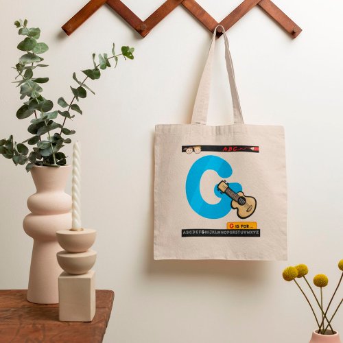 G Is For Guitar Tote Bag