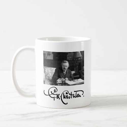 G K Chesterton at Work Coffee Mug