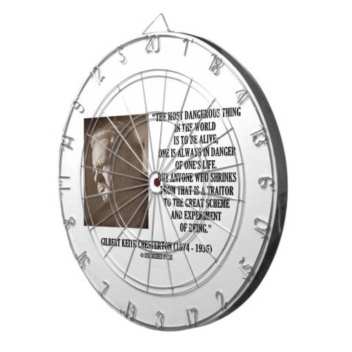 G.K. Chesterton Great Scheme Experiment Of Being Dartboard With Darts
