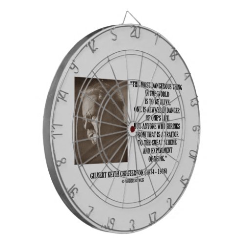 G.K. Chesterton Great Scheme Experiment Of Being Dartboard With Darts