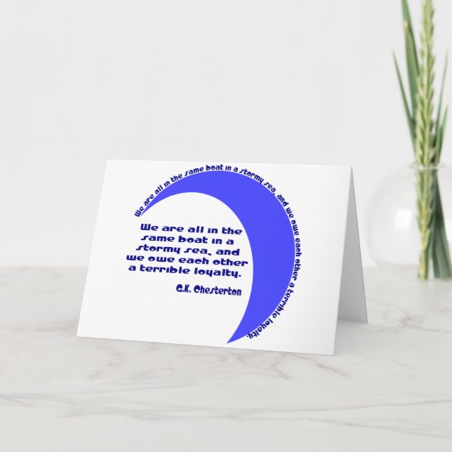 G. K. Chesterton Stormy Sea Card (Front)
