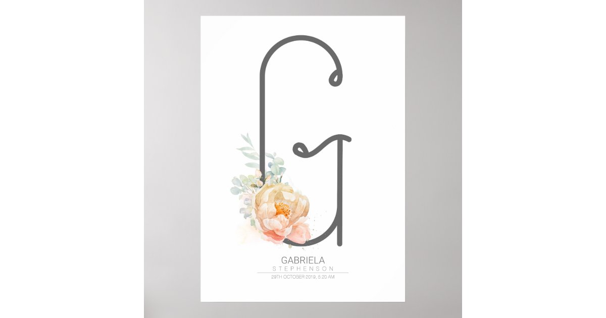 G Letter Monogram Blush Peach Fl Home Decor Zazzle Com - Letter G Home Decor G Letter Monogram Blush Peach Fl Home Decor Zazzle Com - Letter G Home Decor