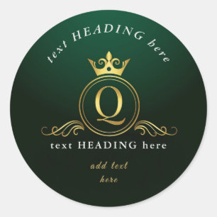 G - Letter Monogram Round Sticker