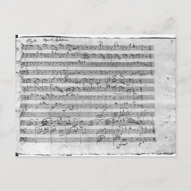 G major for violin, harpsichord and violoncello 3 postcard (Front)