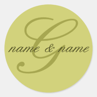 "G" monogram label - personalize names