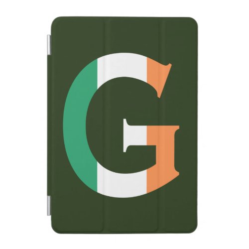 G Monogram overlaid on Irish Flag ipacn iPad Mini Cover
