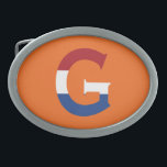G Monogram overlaid on NLD Flag on or bbcna Belt Buckle<br><div class="desc">G Monogram overlaid on The Netherlands Flag on orange belt buckle

Design © Trinkets and Things 2022 - AHP Design. All Rights Reserved.</div>