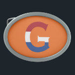G Monogram overlaid on NLD Flag on or bbcna Belt Buckle<br><div class="desc">G Monogram overlaid on The Netherlands Flag on orange belt buckle

Design © Trinkets and Things 2022 - AHP Design. All Rights Reserved.</div>