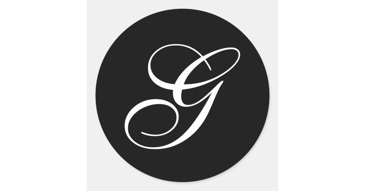 Download G Monogram Stickers | Zazzle.com
