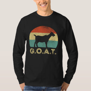 G O A Goat Greatest Of All Time Goat Goat Dad T-Shirt