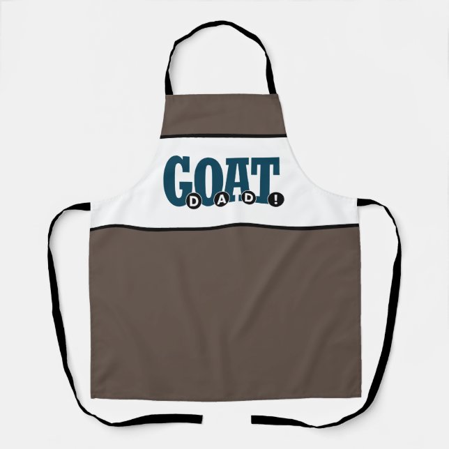 "G.O.A.T. DAD!" For Dad Graphic Print Apron (Front)
