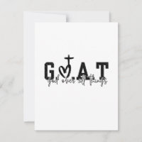 G.O.A.T God Over All Things Christian Jesus
