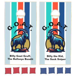 G.O.A.T. Greatest of All Time Billy GOAT Cornhole Set