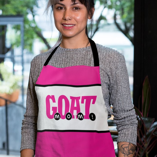 G.O.A.T. MOM! - Cute For Mom Graphic Print Apron (Creator Uploaded)