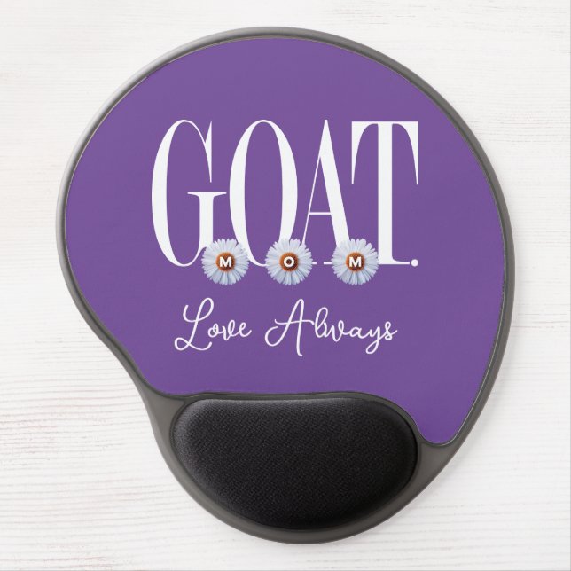 "G.O.A.T. MOM" With Daisies Art Gel Mouse Pad (Front)