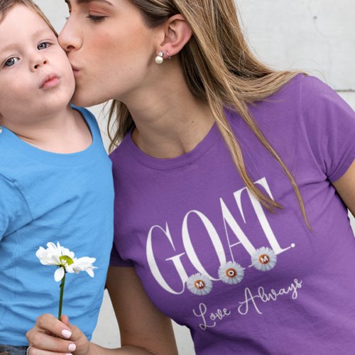 GOAT MOM With Daisies Art T_Shirt
