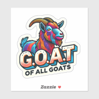 G.O.A.T. of All GOATS - Majestic Colorful Goat Sticker