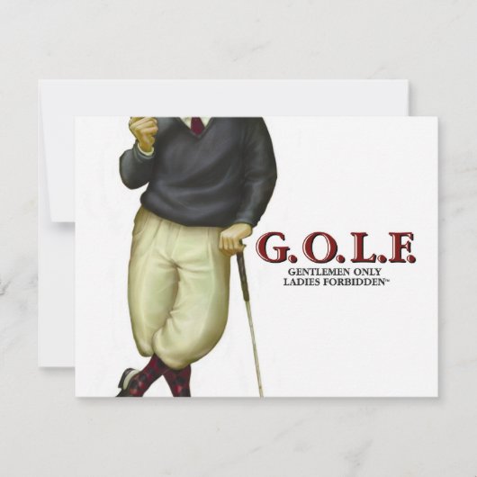 G.O.L.F. GENTLEMEN ONLY LADIES FORBIDDEN (Front)