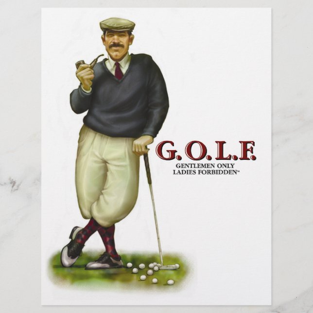 G.O.L.F. GENTLEMEN ONLY LADIES FORBIDDEN FLYER (Front)