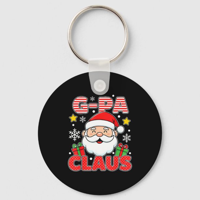 G-pa Claus Shirt Group Matching Family Christmas  Keychain (Front)